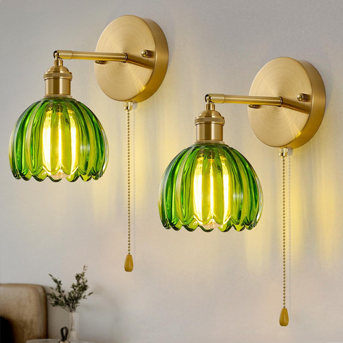 Pack green glass - 2, wall