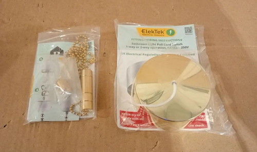 Elektek brass bathroom ceiling - brass,
